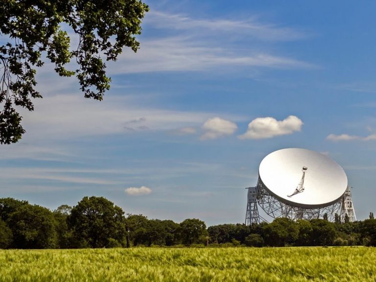 Image of Jodrell Bank, Cheshire. Showing the observatory.